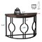 Industrial 43" Sofa Console Table Half Moon Shaped Console Accent Table